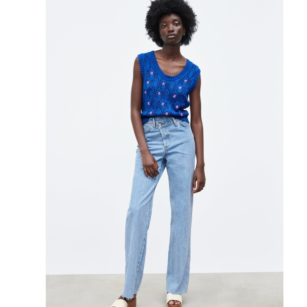 Zara floral knit top - Picture 5 of 9